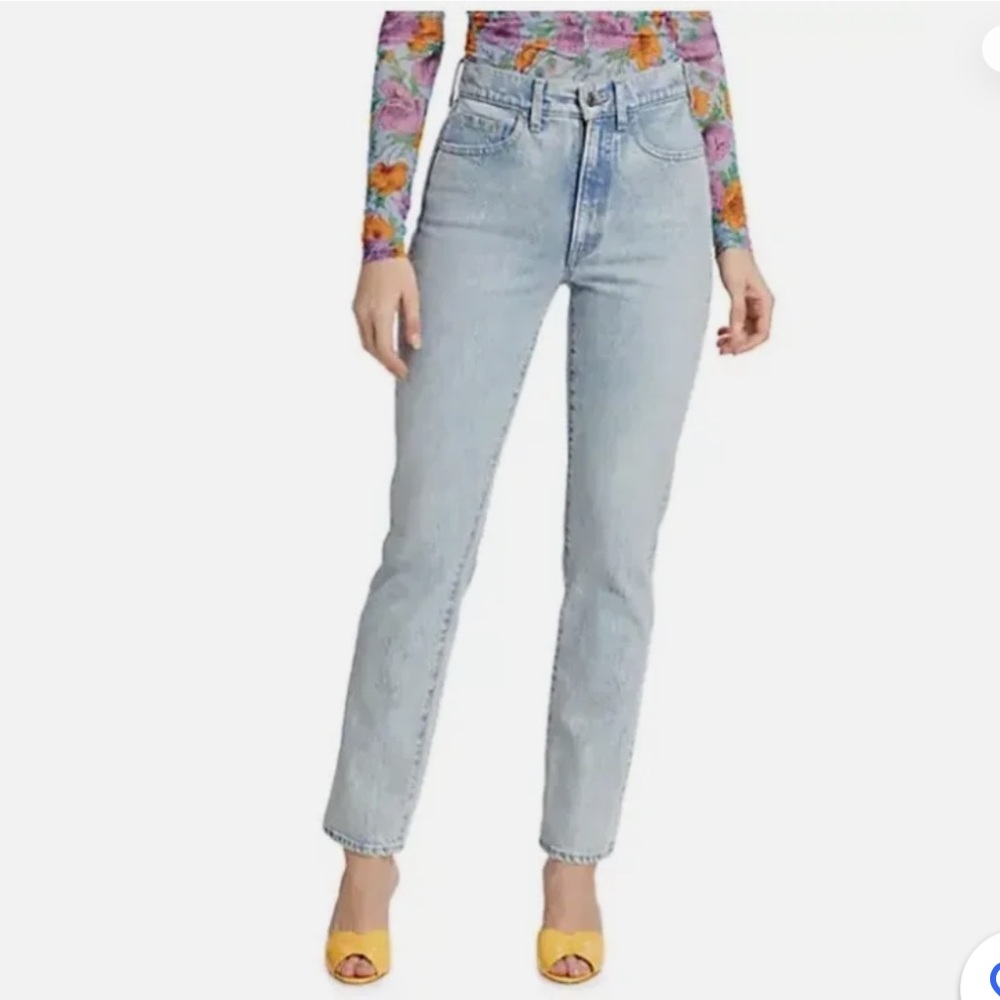 NWT Veronica Beard Alenah High Waist Slim Straight Leg Jeans 24 - Picture 3 of 9